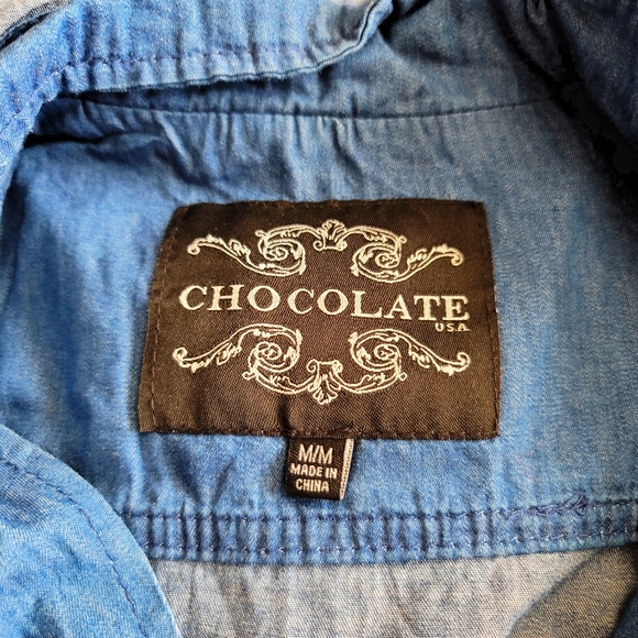 Chocolate USA Denim Vest | 100% Cotton | Size Small | Like NEW - Picture 6 of 6